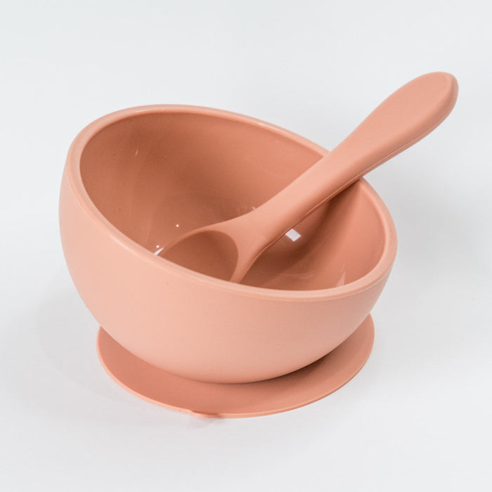 Babeehive Goods Blush Suction Bowl and Spoon Set