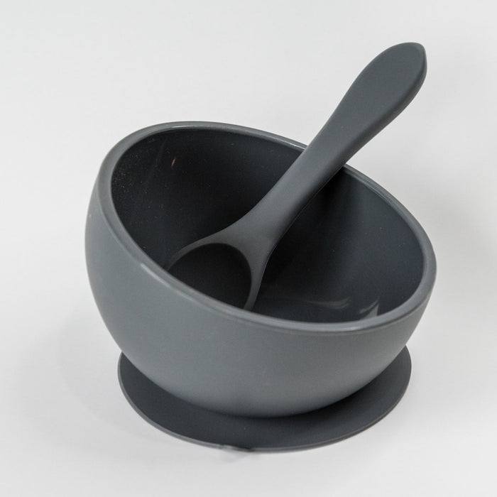 Babeehive Goods Charcoal Suction Bowl and Spoon Set