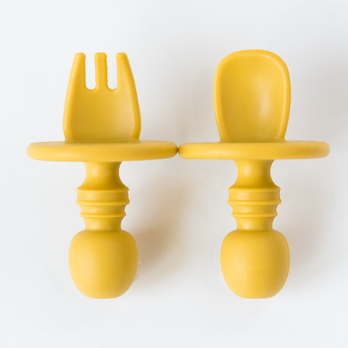 Babeehive Goods Mustard Mini Spoon and Fork Set
