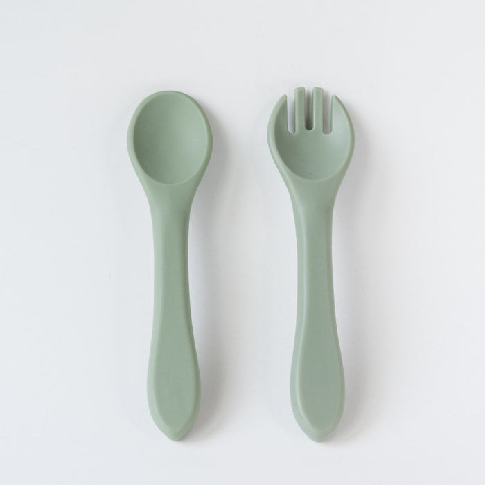 Babeehive Goods Sage Spoon and Fork Set