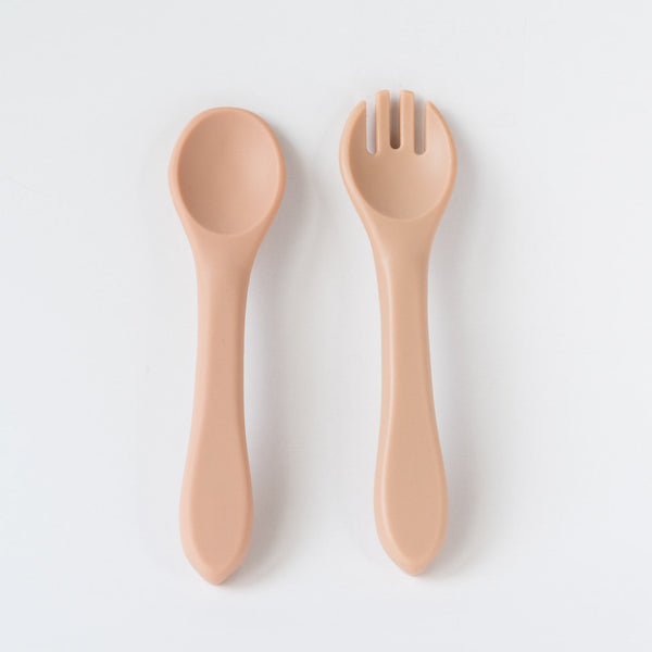 Babeehive Goods Apricot Spoon and Fork Set