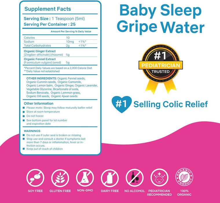 Secrets Of Tea, Babies' Magic Tea Baby Gripe Water for Sleep, Colic, & Gas Relief