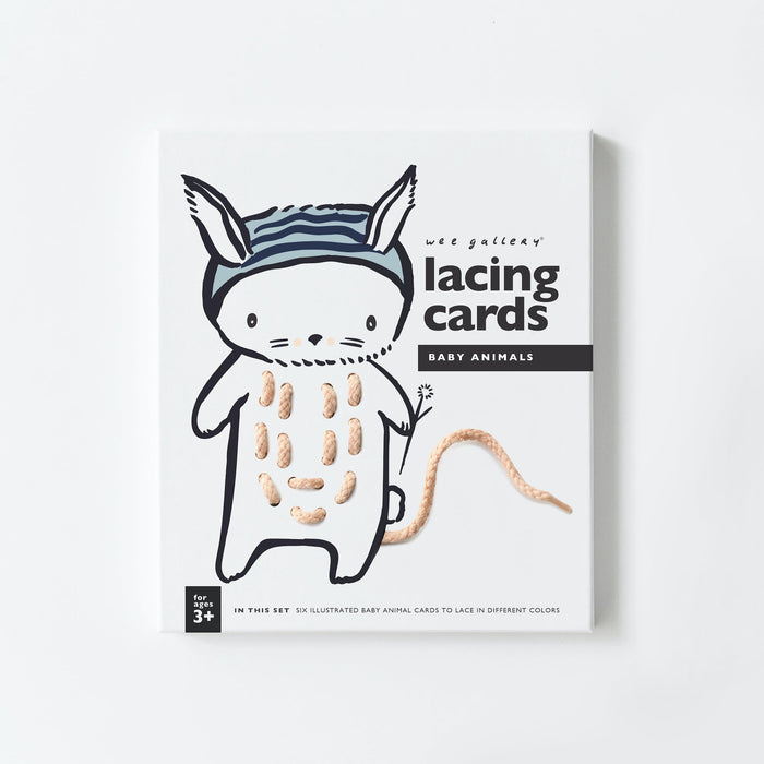 Wee Gallery Lacing Cards - Baby Animals