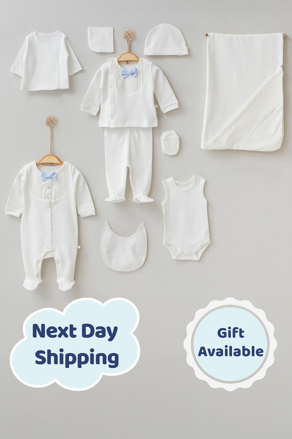 THA Dressing Alex Baby Blue Newborn Coming Home Set (10 pcs)