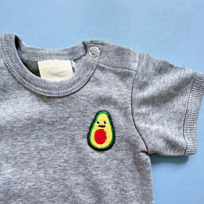Estella Avocado Embroidered Organic Cotton Baby Bodysuit