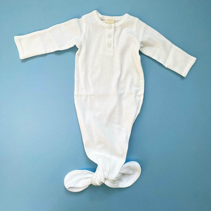 Estella Knotted Baby Gown-Organic Cotton