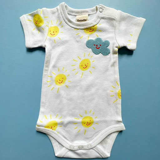 Estella Organic Cotton Baby Bodysuit Sunshine Print