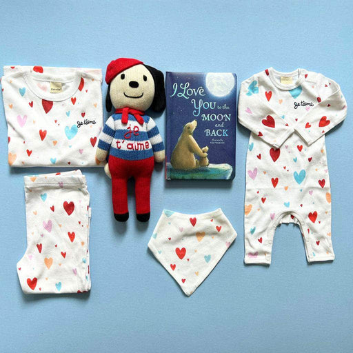 Estella Sweethearts: Sibling PJ Bundle with Heart Motifs, Doll & Book