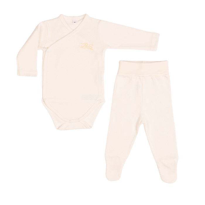 Bebe Sweeny Essentials | Baby Girls Light Pink and Ivory Leggings Set (4)