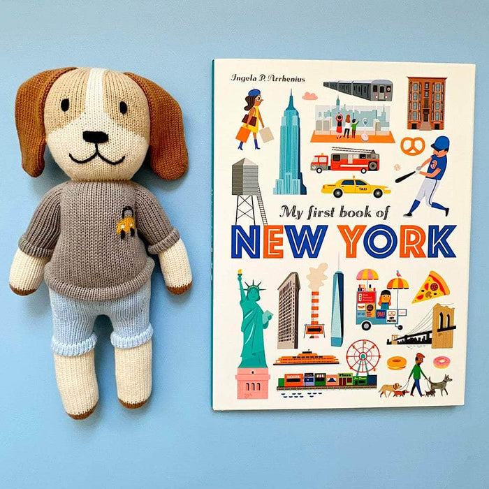 Estella New York Baby Gift Set - "My first book of NY", Organic Doll | Frank the NY Dog