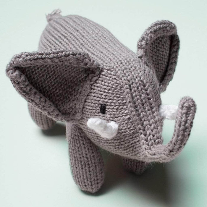 Estella Organic Baby Gift Set | Lion, Elephant, Giraffe & Monkey Rattles
