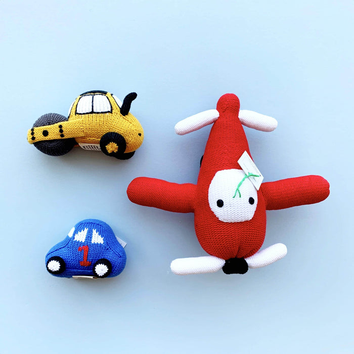 Estella Organic Baby Gift Set - Newborn Rattle Toys | Car, Plane & Truck
