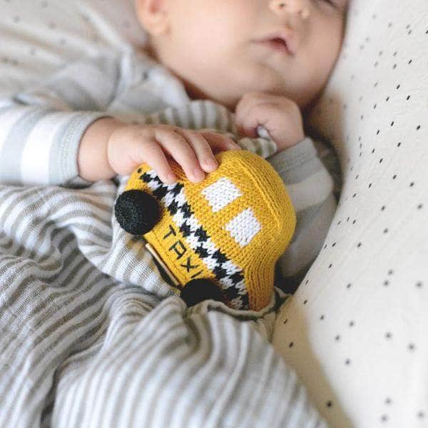 Estella Organic Baby Taxi Toy Gift Set - MetroCard & Taxi Rattles
