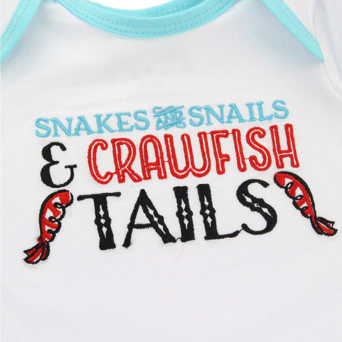 Little Hometown Snakes and Snails and Crawfish Tails Baby Gown