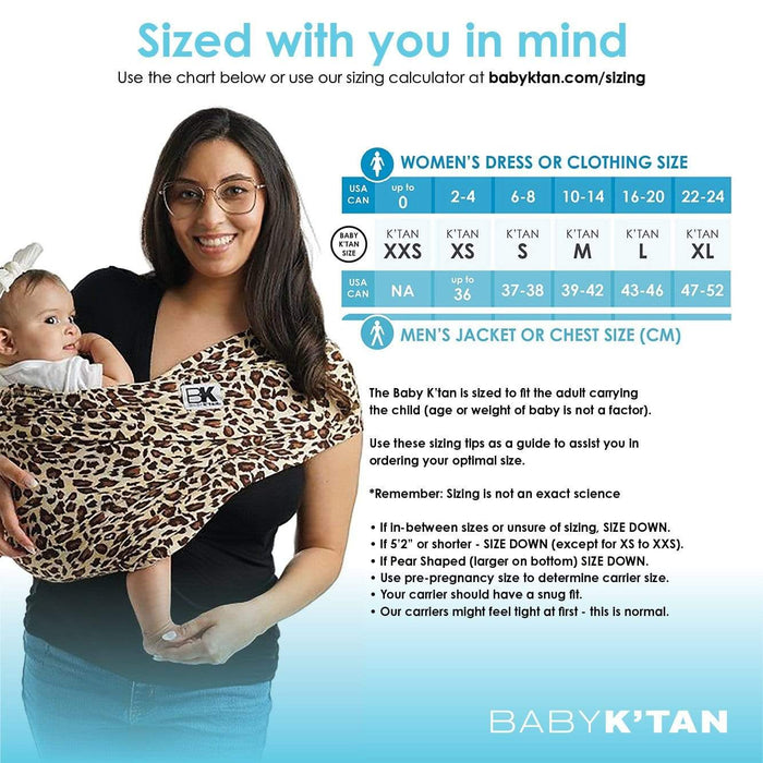Baby K'tan Print Baby Carrier in Leopard Love