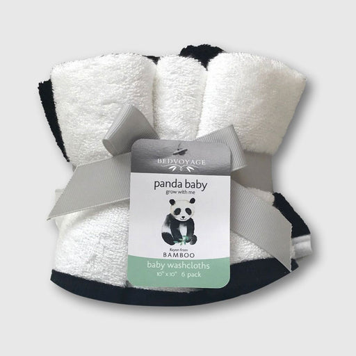 BedVoyage Panda Baby viscose from Bamboo Baby Washcloth 6 Pack