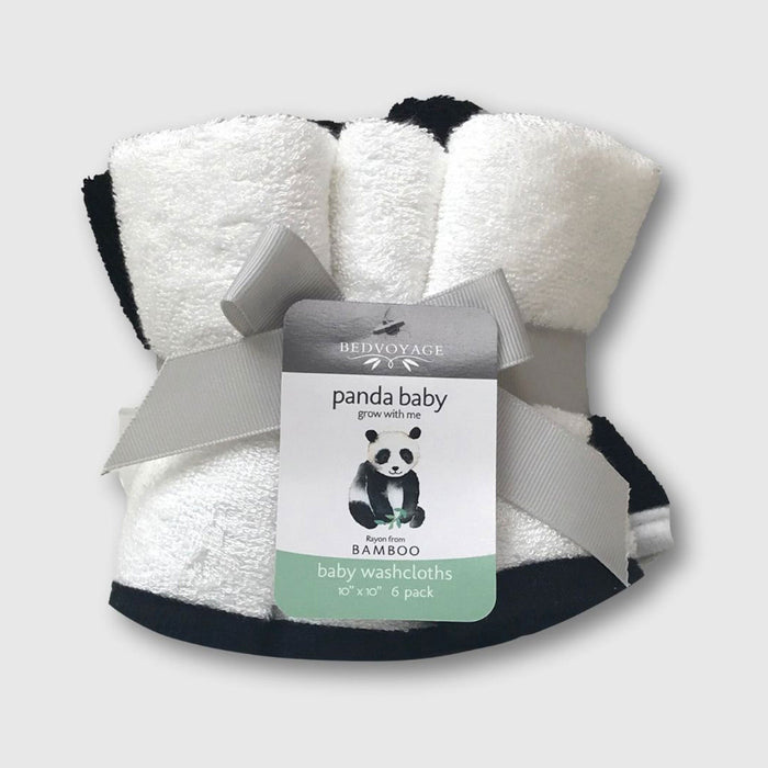 BedVoyage Panda Baby viscose from Bamboo Baby Washcloth 6 Pack