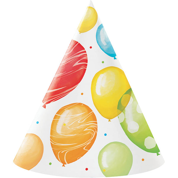 Party Decorations Balloon Bash Hat Adult 8ct