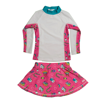 Baby Banz Girls 2 Long Sleeve Rashguard Set