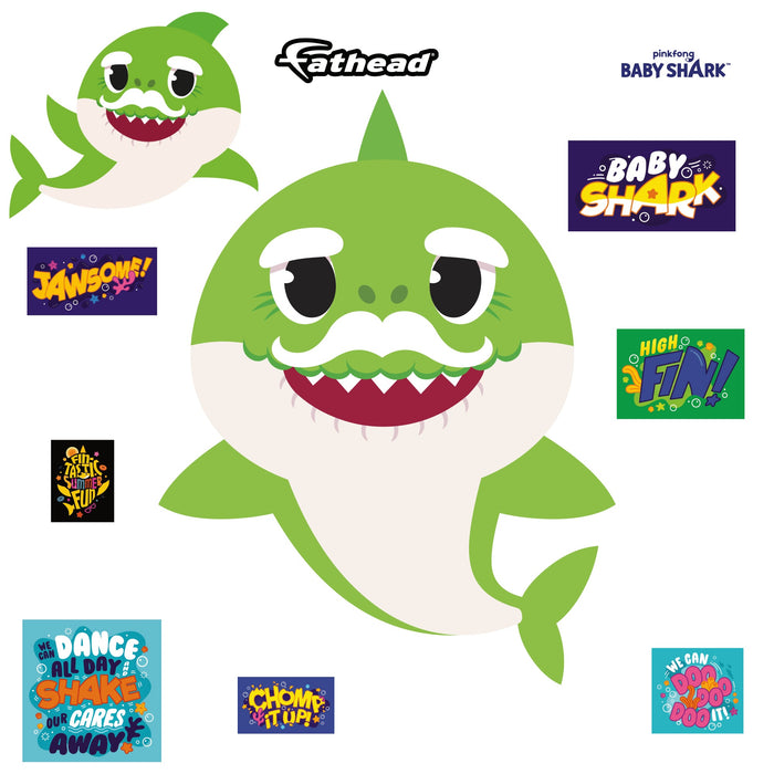 Fathead Baby Shark: Grandpa Shark RealBig - Officially Licensed Nickelodeon Removable Adhesive Decal