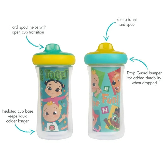 Cocomelon Kids Insulated Sippy Cups 2PK