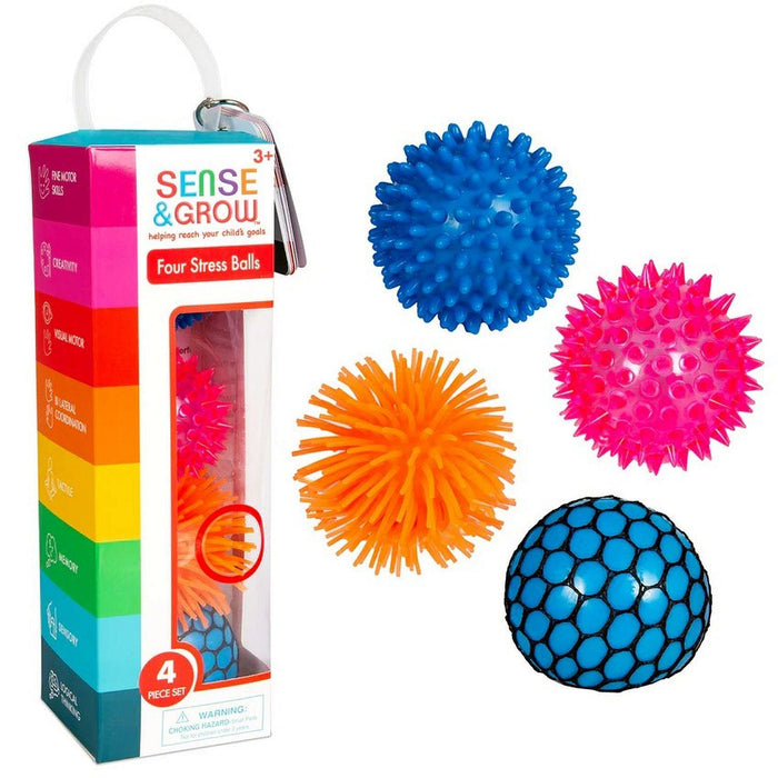 Be Amazing! Toys Sense & Grow 4 Pack Stress Balls