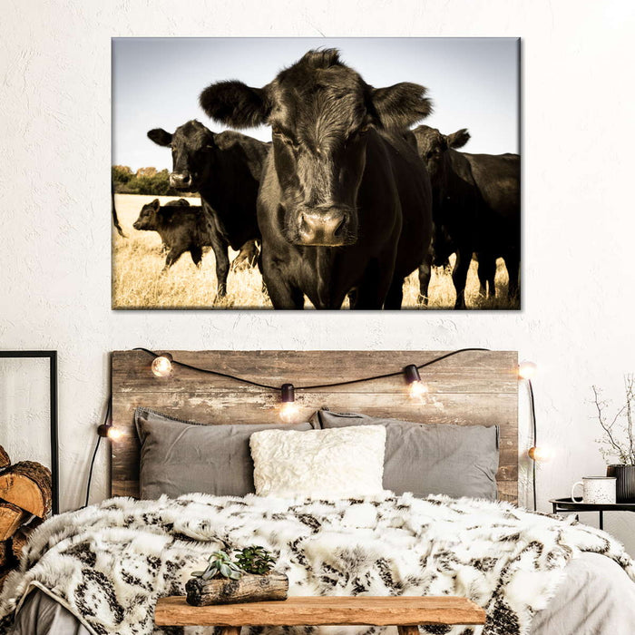 ElephantStock Black Angus Cattle Wall Art