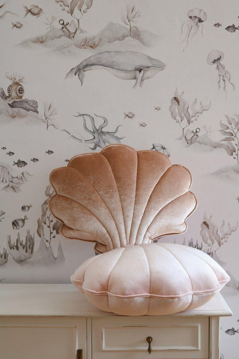 Moi Mili Velvet “Beige Pearl” Shell Pillow