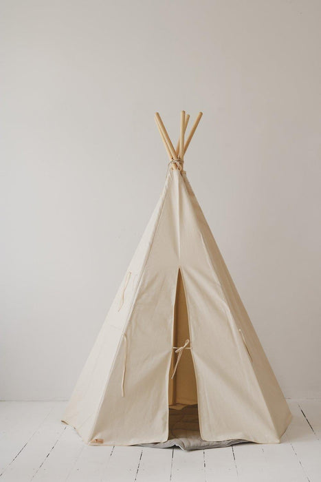 Moi Mili “Beige” Teepee and "Grey Linen" Round Mat Set