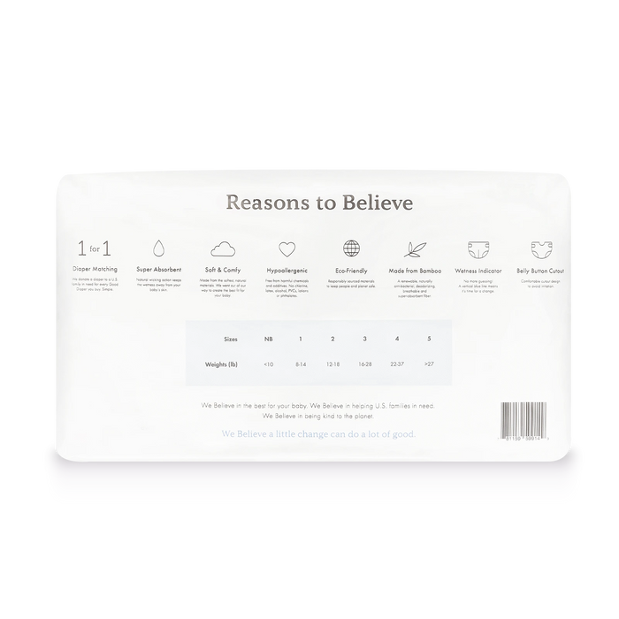 Believe Baby Premium Bamboo Eco-Friendly Diapers