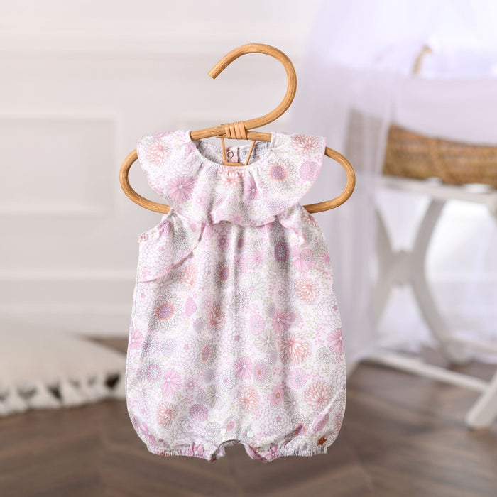 Bebe Sweeny BELLE | Girls Pink & Mauve Floral Playsuit