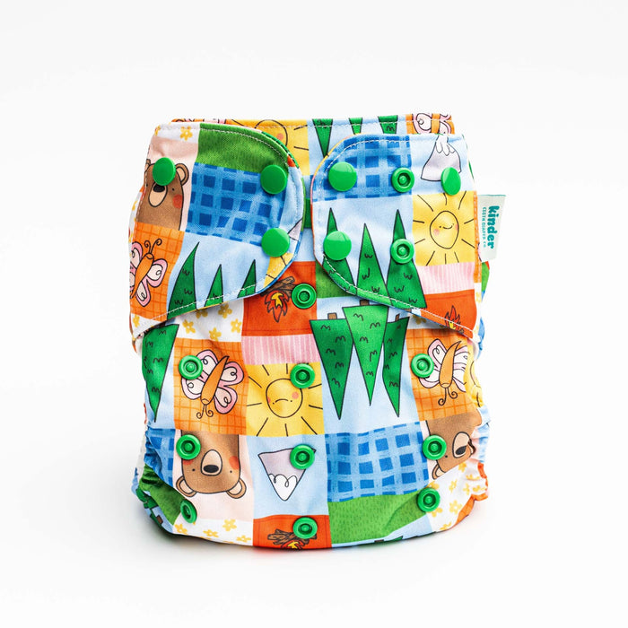 Kinder Cloth Diaper Co. Artist Collaborations Pocket Cloth Diaper with Athletic Wicking Jersey