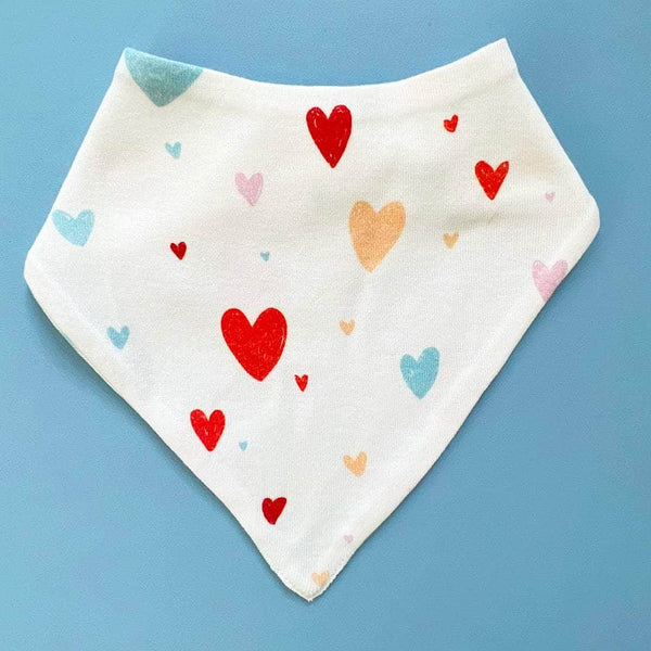 Estella Baby Kerchief Bib-Hearts