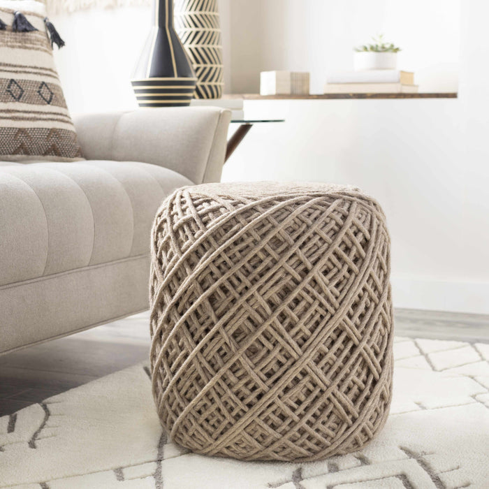 Hauteloom Bellingen Beige Pouf