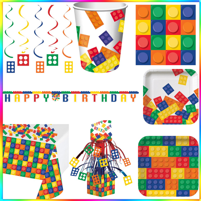 Party Decorations Block Party 48 Piece Birthday Kit for 8