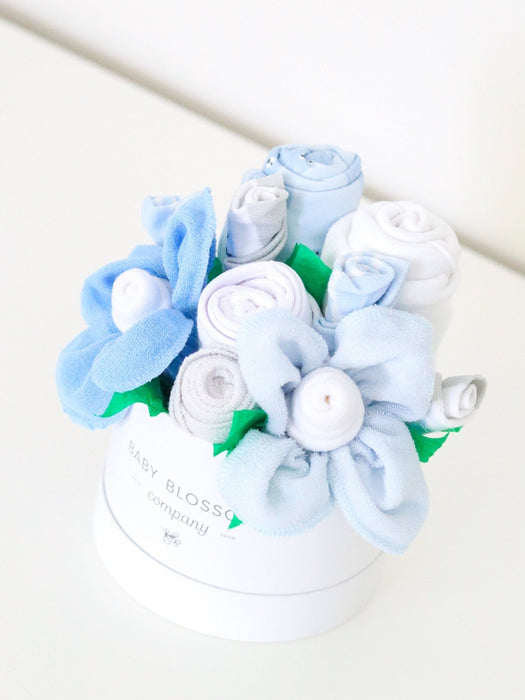 Baby Blossom Company Blue Hatbox Bouquet - Petite