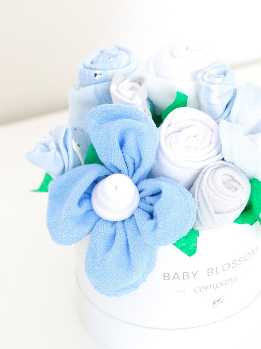 Baby Blossom Company Blue Hatbox Bouquet - Petite