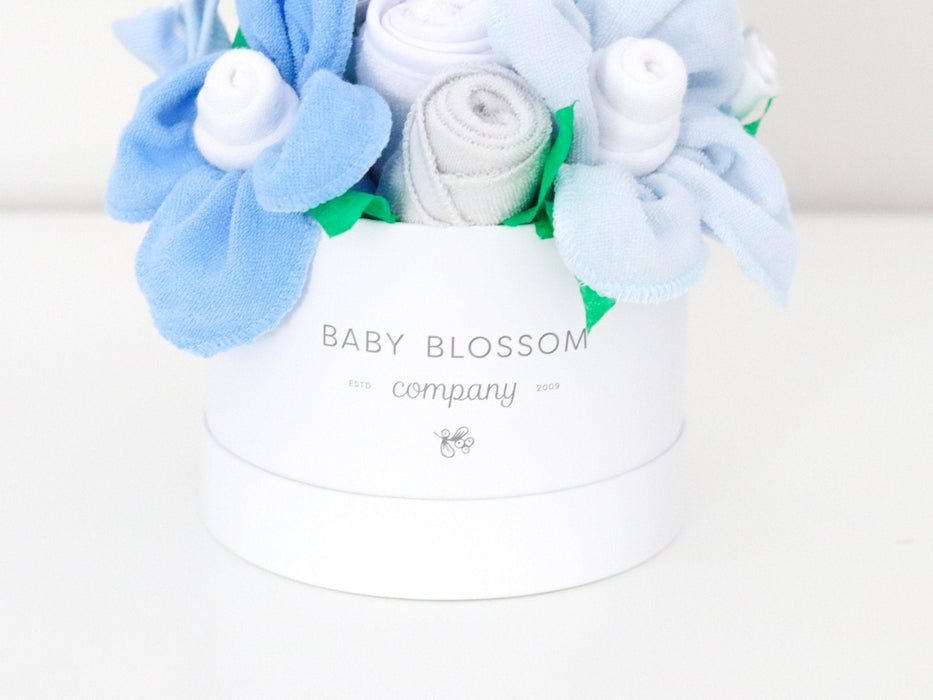 Baby Blossom Company Blue Hatbox Bouquet - Petite