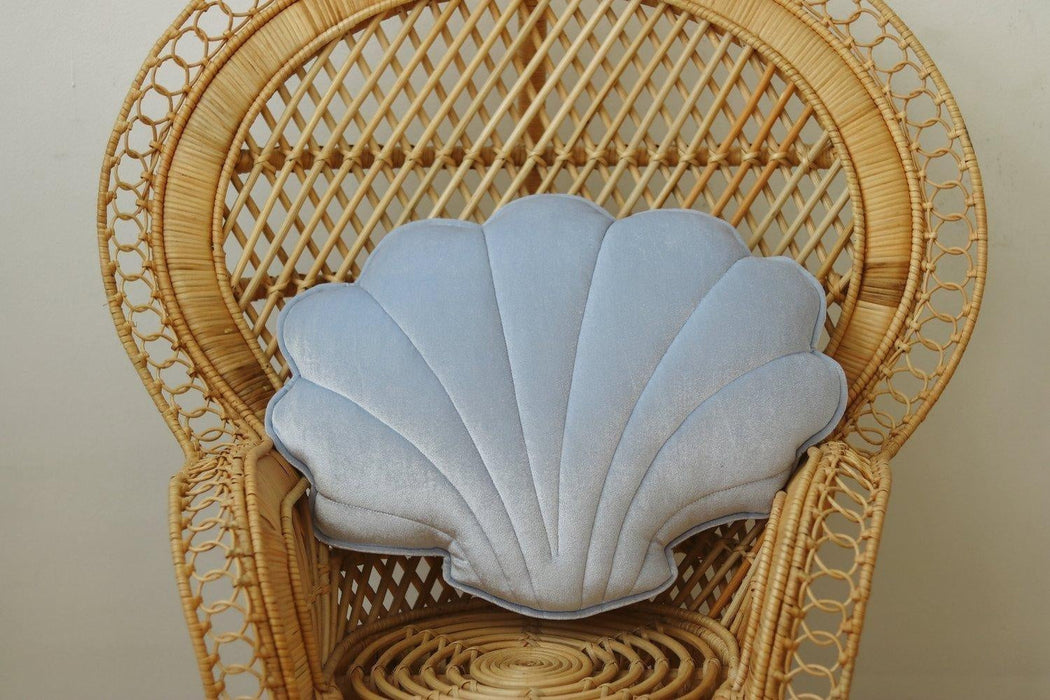 Moi Mili Velvet “Blue Pearl” Shell Pillow