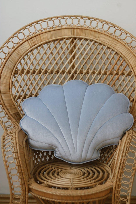 Moi Mili Velvet “Blue Pearl” Shell Pillow