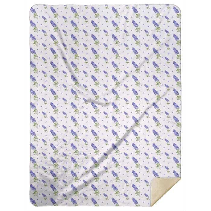 Little Hometown Bluebonnets Plush Throw Blanket 60x80