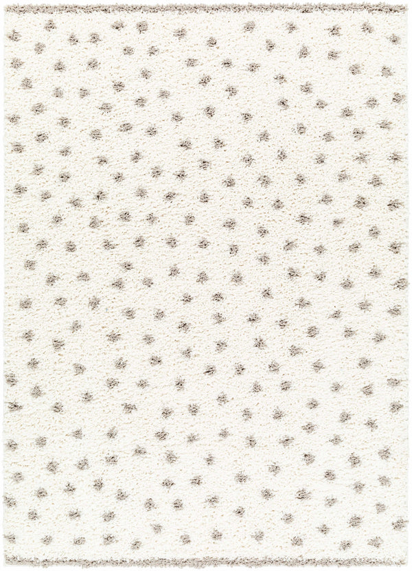 Hauteloom Chaia Dotted Cream & Gray Plush Rug