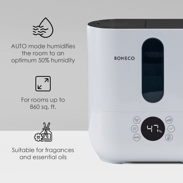 Boneco U350 Top Fill Ultrasonic Humidifier w/ Warm or Cool Mist and LED Display