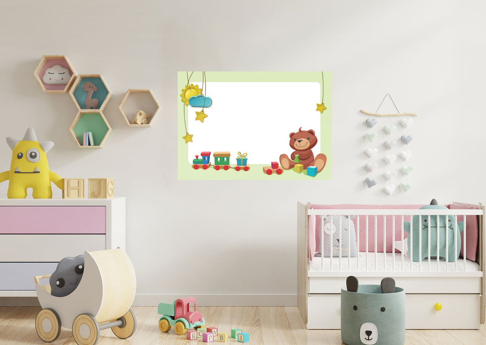 Fathead Nursery: Green Bear Dry Erase - Removable Wall Adhesive Decal