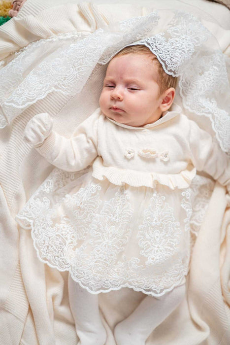 THA Dressing Brea Cream Knit Newborn Coming Home Set (5 Pcs)