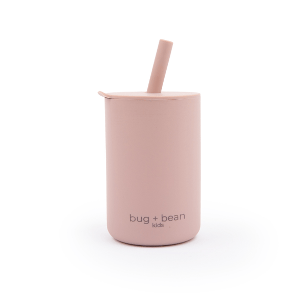 bug + bean kids Silicone Cup with Lid + Straw