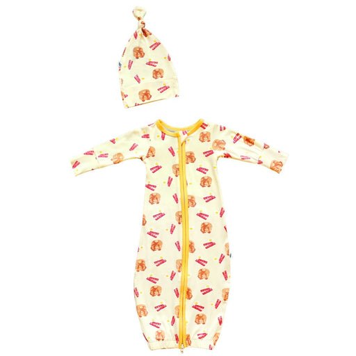 Free Birdees Buttermilk Pancakes & Bacons Newborn Gown & Knot Hat Set