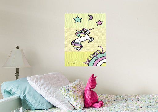 Fathead Dream Big Art: Kids Unicorn Mural - Officially Licensed Juan de Lascurain Removable Wall Adhesive Decal