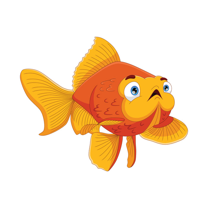 Fathead Nursery:  Orange Fish Icon        -   Removable Wall   Adhesive Decal