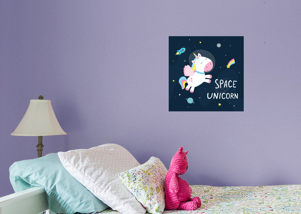 Fathead Mythical Creatures: Unicorn Space Mural - Removable Wall Adhesive Decal